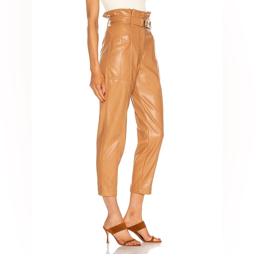 JONATHAN SIMKHAI Leela Vegan Leather Paperbag Pants